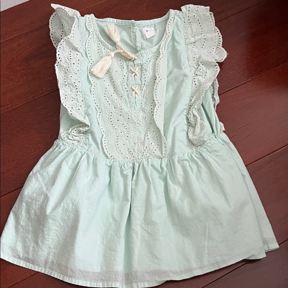 GAP Kids Light Green Lace-Trimmed Blouse